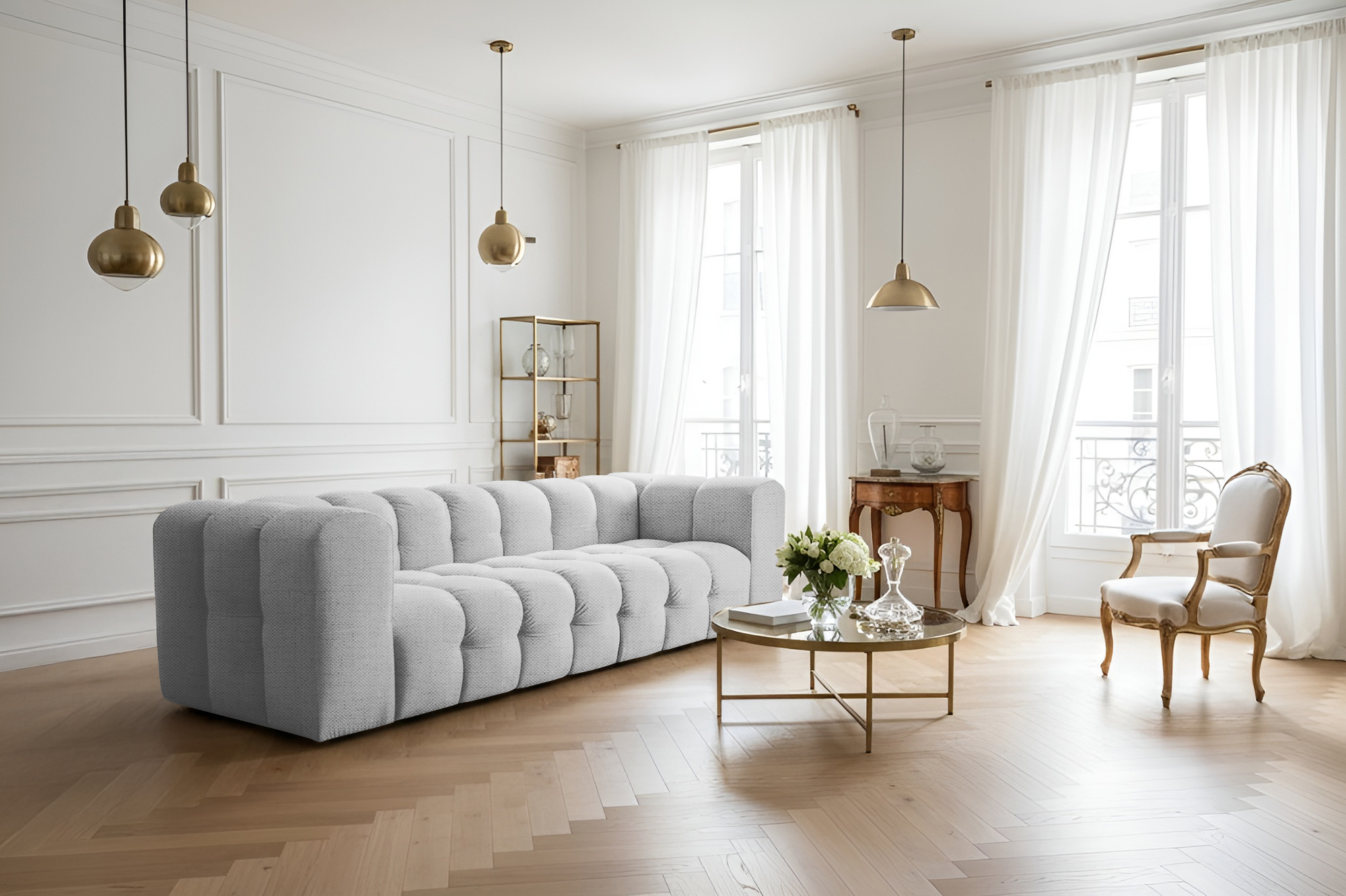 Baloo 4-Sitzer Sofa Hellgrau Moly 70